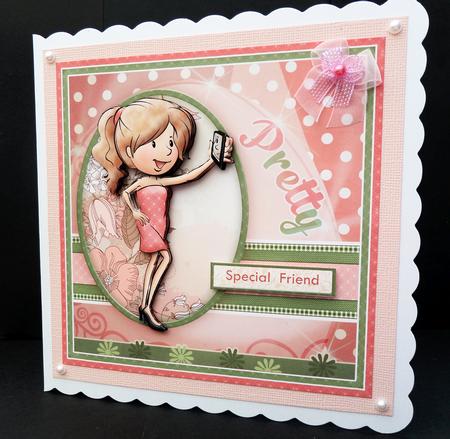 Selfie Diva Card Topper & Decoupage by Bernie Mclaughlin