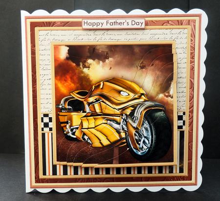 Futuristic Gold Motor Bike 8x8 Mini Kit for Men by Bernie Mclaughlin