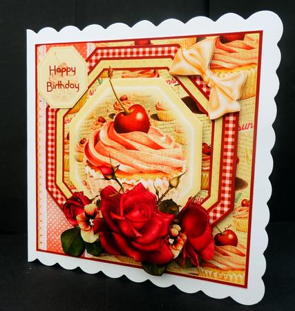 The Vintage Cupcake Card Front Kit by Bernie Mclaughlin