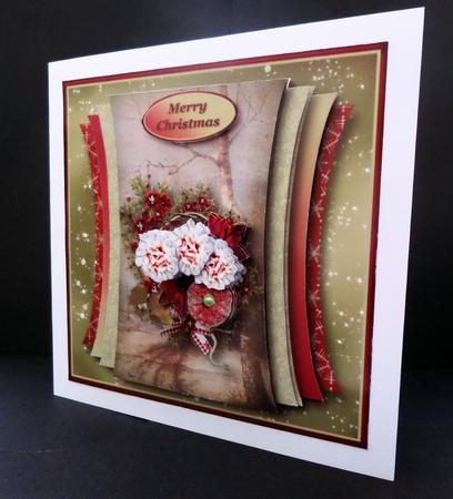 Shabby Christmas - Curved Layers Card Mini Kit by Bernie Mclaughlin