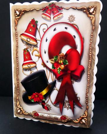 Christmas Vintage Hats Card Kit by Bernie Mclaughlin
