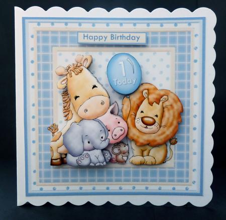 Animal Crew Baby Boy or Birthday Mini Kit with Ages by Bernie Mclaughlin