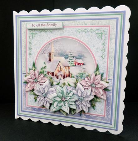 Christmas Eve Church Visit 8x8 Decoupage Mini Kit by Bernie Mclaughlin