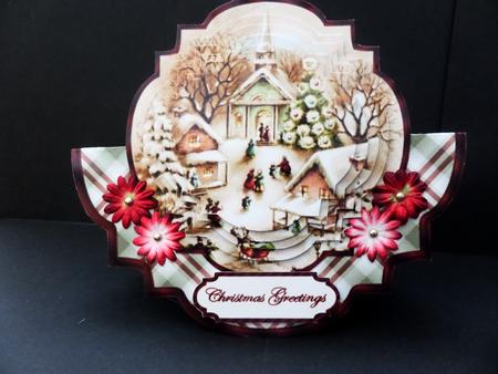 Christmas Festivities - Shaped Wobble Card Mini-kit by Bernie Mclaughlin