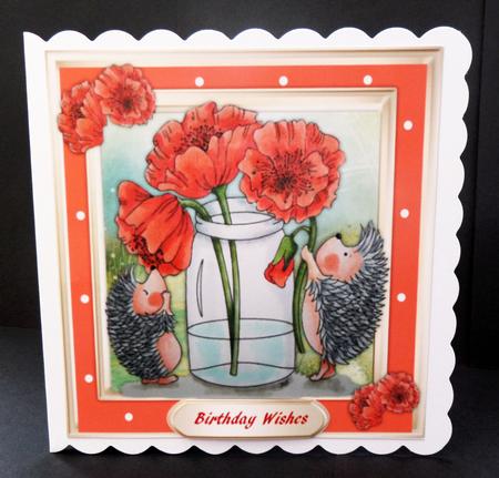 Blooming Lovely Hedgehogs by Bernie Mclaughlin
