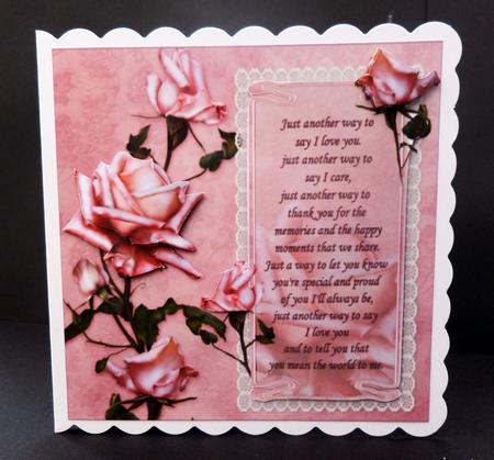 8x8 Verse for My Love with Roses Mini Kit by Bernie Mclaughlin