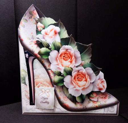 Shoes Rose Pastel Shaped Card Mini Kit by Bernie Mclaughlin