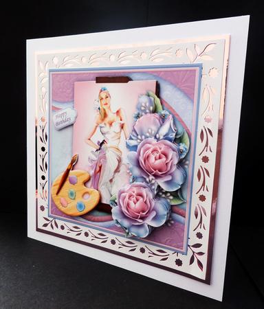 Artists Canvas Painted Lady 7.5 Decoupage Mini Kit by Bernie Mclaughlin
