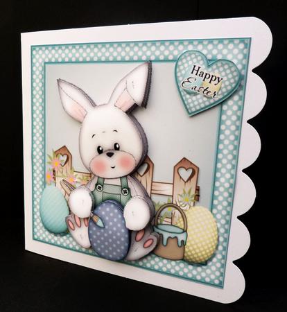Happy Easter Bunny Blue Mini Kit by Bernie Mclaughlin