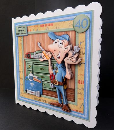 I Seem to Have a Screw Loose 8x8 DIY Decoupage Mini Kit by Bernie Mclaughlin