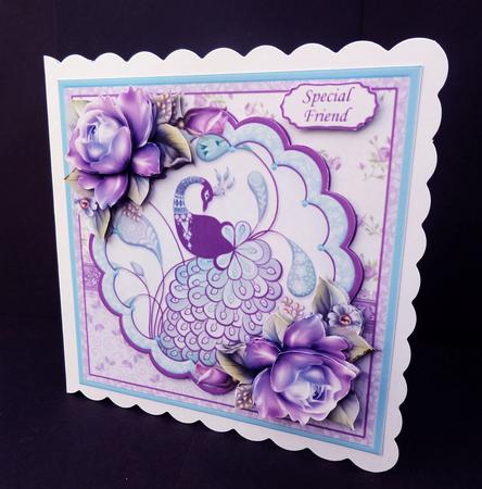 Stylized Peacock 8x8 All Occasions Decoupage Mini Kit by Bernie Mclaughlin