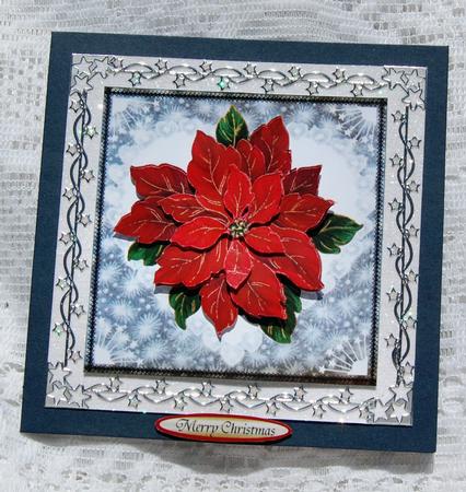 Poinsettia Christmas Decoupage by Beth Schwan