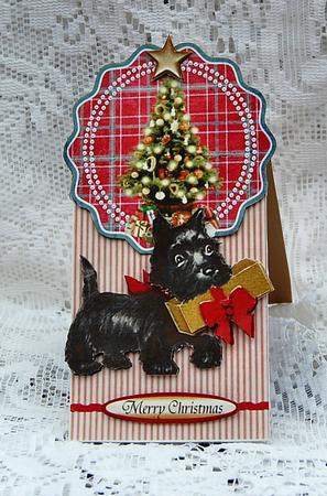 Vintage Christmas Scottie, Step by Step Over the Edge by Beth Schwan