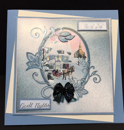 Christmas winter cameo scene 7x7 by Bettina Keis Jensen