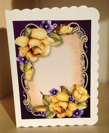 Gorgeous Yellow Roses Floral Plaque by Bettina Keis Jensen