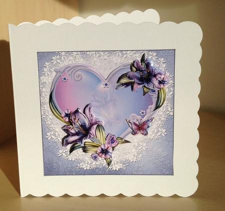 Beautiful Lilies on Heart Frame by Bettina Keis Jensen