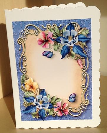 Fleur De La Foret Blue Floral Plaque by Bettina Keis Jensen