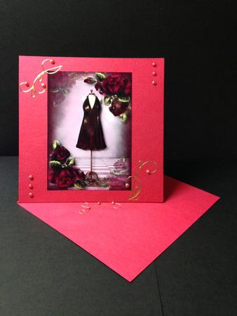 Chic Magenta Dress and Roses by Bettina Keis Jensen