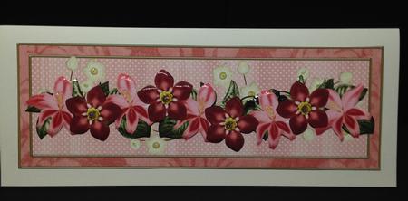Red Forget Me Knots Large Dl Decoupage Card & Env Kit by Bettina Keis Jensen