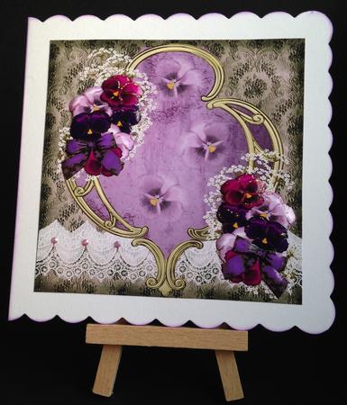 Art Deco Frame Pansys Corsage by Bettina Keis Jensen