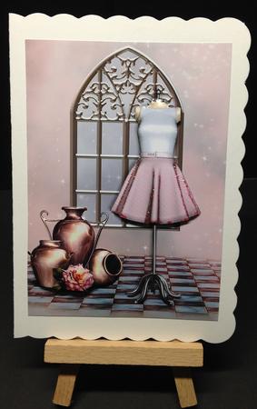 Window Dressing Card Front by Bettina Keis Jensen