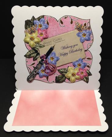 Pastel Fmk Happy Birthday Fancy Square Deco Card & Env Kit by Bettina Keis Jensen