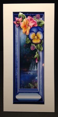 Large Dl Pansies Framed by Bettina Keis Jensen
