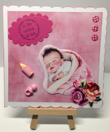 Vintage Baby Girl with Roses by Bettina Keis Jensen