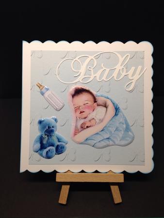 Vintage Baby Boy with Roses by Bettina Keis Jensen