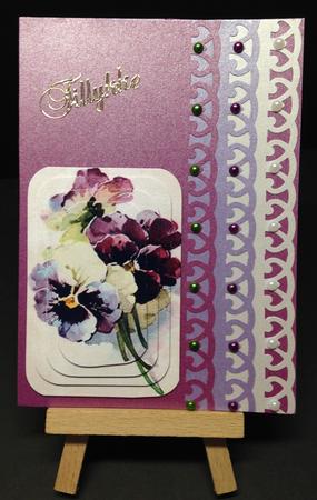 Pretty Purple Pansies Pyramids by Bettina Keis Jensen