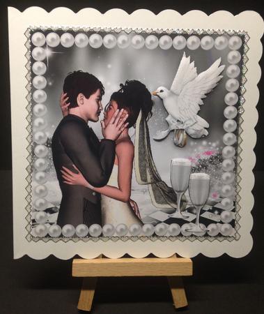 Magical Wedding with White Dove & Pearls 8x8 by Bettina Keis Jensen