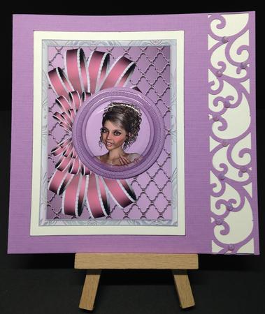 Princess Bow and Circle Pyramid Card by Bettina Keis Jensen