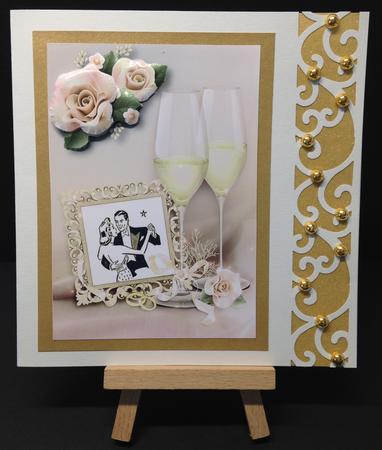 Champagne and Cream Roses Anniversary or Wedding by Bettina Keis Jensen
