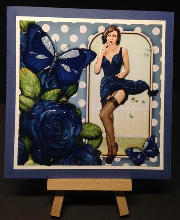 1950's Pin Up Girl Eva Grace Mini Kit (blue) by Bettina Keis Jensen