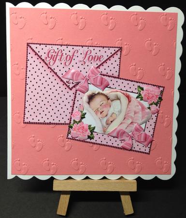 Sweet Dreams Baby Girl on Card & Envelope by Bettina Keis Jensen
