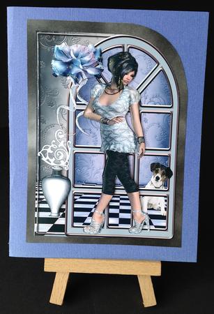 Over the Edge Girl and Her Doggie by Bettina Keis Jensen