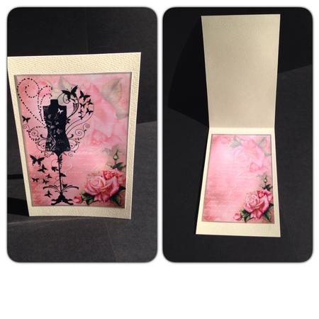 2 Pink Rose, Script & Mannequin Toppers by Bettina Keis Jensen