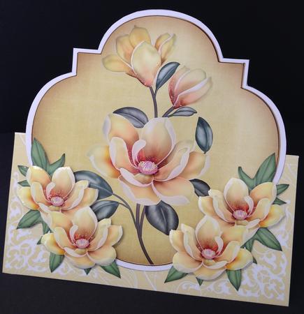 Lemon Magnolia Fancy Over 3D Mini Card Kit by Bettina Keis Jensen