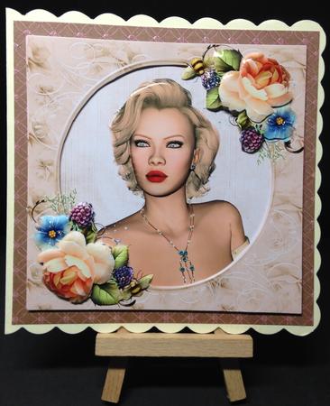 Flower Framed Portrait of Marilyn Mini Kit by Bettina Keis Jensen