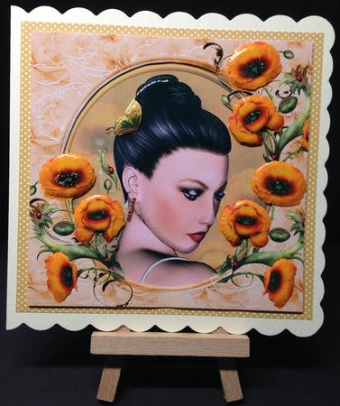 Poppy Framed Portrait of a Lady Mini Kit by Bettina Keis Jensen