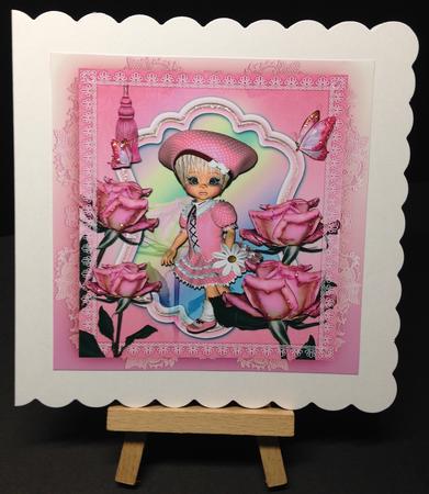 Cute Mini Pink for Kids Card Front by Bettina Keis Jensen
