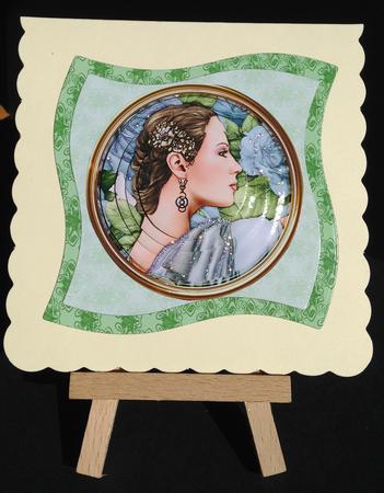 Art Deco Lady Pandore Circle Pyramid (light Blue) by Bettina Keis Jensen