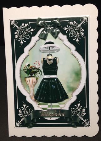 Black and White Card Front by Bettina Keis Jensen