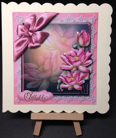 Beautiful Lotus Flowers on Lace  by Bettina Keis Jensen