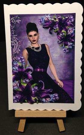 Vintage Beauty with Deep Purple Lilies by Bettina Keis Jensen