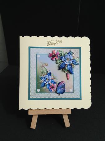 Fleurs De Flower Card with Decoupage by Bettina Keis Jensen