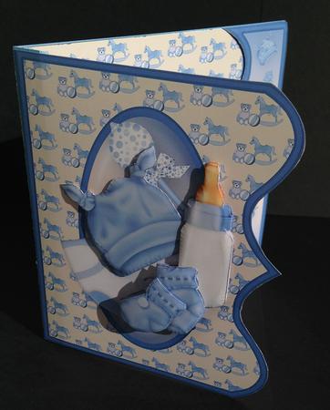 Little Baby Boy Offset Bracket Card Mini Kit by Bettina Keis Jensen