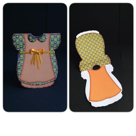Dress Shaped Card Owl by Bettina Keis Jensen