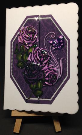 Topper with Purple/lilac Roses by Bettina Keis Jensen