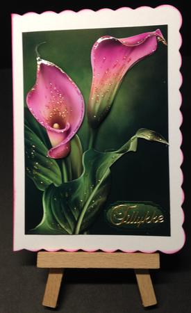 Callas Lilies Card Front by Bettina Keis Jensen